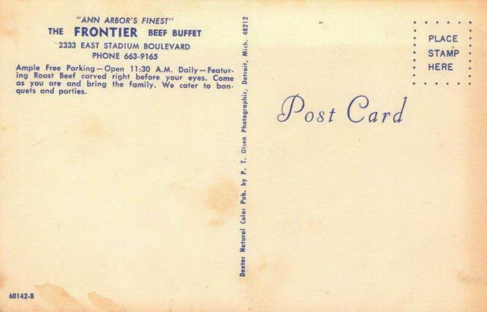 Frontier Beef Buffet - Old Postcard (newer photo)